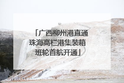 广西柳州港直通珠海高栏港集装箱班轮首航开通