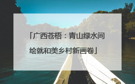 广西苍梧：青山绿水间绘就和美乡村新画卷