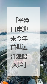 平潭口岸迎来今年首批远洋渔船入境