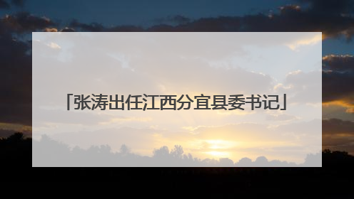 张涛出任江西分宜县委书记