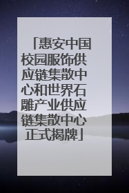 惠安中国校园服饰供应链集散中心和世界石雕产业供应链集散中心正式揭牌