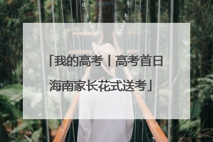 我的高考丨高考首日 海南家长花式送考