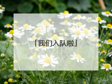我们入队啦