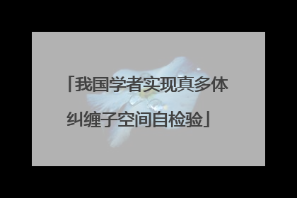 我国学者实现真多体纠缠子空间自检验
