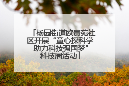 杨园街道欧景苑社区开展“童心探科学 助力科技强国梦”科技周活动