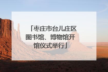 枣庄市台儿庄区图书馆、博物馆开馆仪式举行