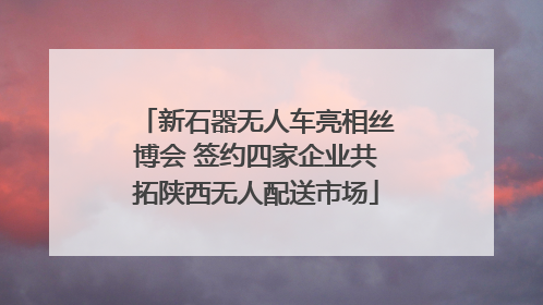 新石器无人车亮相丝博会 签约四家企业共拓陕西无人配送市场