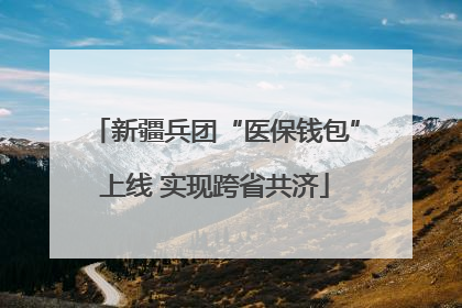 新疆兵团“医保钱包”上线 实现跨省共济