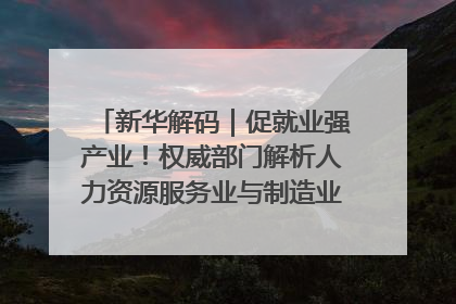 新华解码｜促就业强产业！权威部门解析人力资源服务业与制造业融合发展试点
