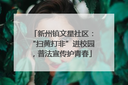 新州镇文星社区：“扫黄打非”进校园，普法宣传护青春