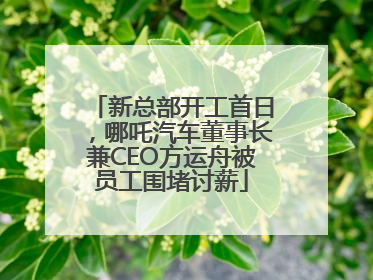 新总部开工首日，哪吒汽车董事长兼CEO方运舟被员工围堵讨薪