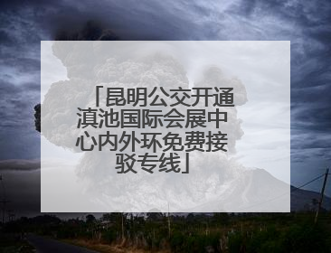 昆明公交开通滇池国际会展中心内外环免费接驳专线