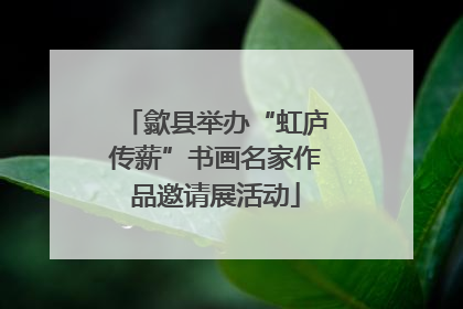 歙县举办“虹庐传薪”书画名家作品邀请展活动