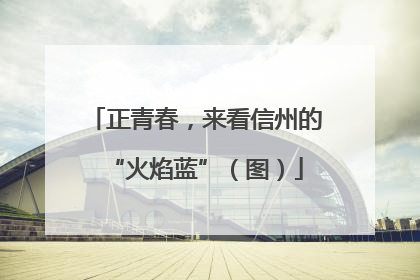 正青春，来看信州的“火焰蓝”（图）