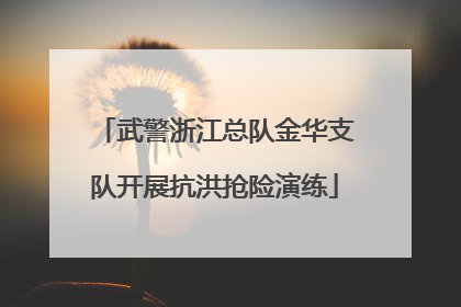 武警浙江总队金华支队开展抗洪抢险演练