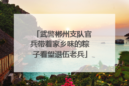 武警郴州支队官兵带着家乡味的粽子看望退伍老兵