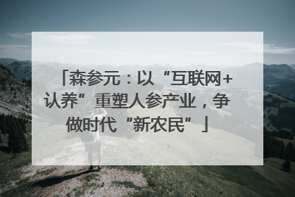 森参元：以“互联网+认养”重塑人参产业，争做时代“新农民”