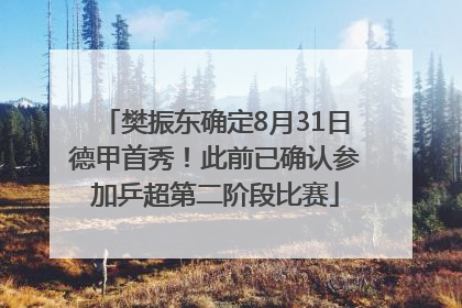 樊振东确定8月31日德甲首秀！此前已确认参加乒超第二阶段比赛