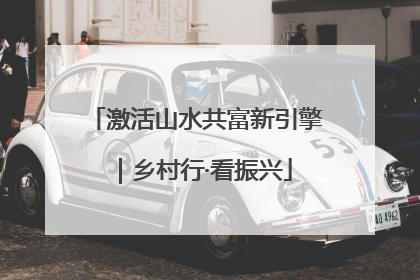 激活山水共富新引擎｜乡村行·看振兴