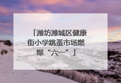 潍坊潍城区健康街小学跳蚤市场燃爆“六一”