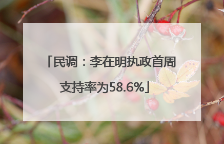 民调：李在明执政首周支持率为58.6%