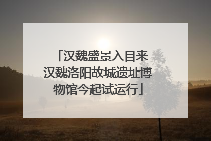汉魏盛景入目来 汉魏洛阳故城遗址博物馆今起试运行