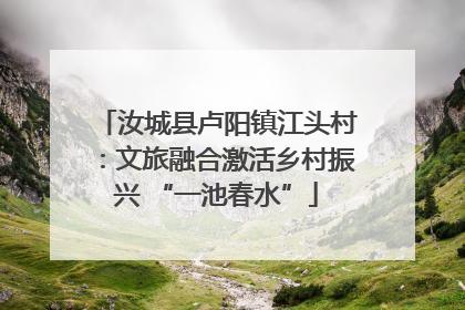 汝城县卢阳镇江头村：文旅融合激活乡村振兴 “一池春水”