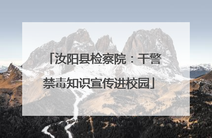 汝阳县检察院：干警禁毒知识宣传进校园