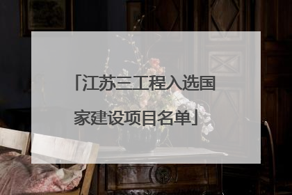 江苏三工程入选国家建设项目名单