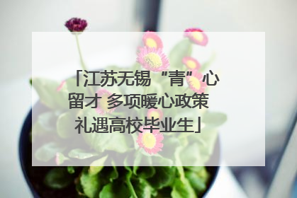 江苏无锡“青”心留才 多项暖心政策礼遇高校毕业生