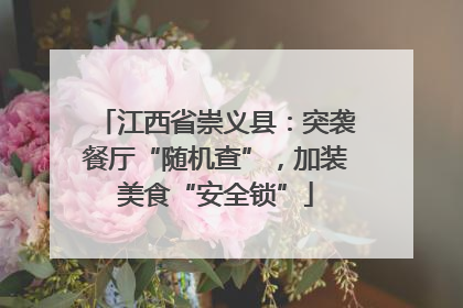 江西省崇义县：突袭餐厅“随机查”，加装美食“安全锁”