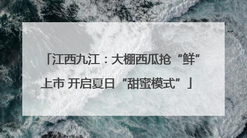 江西九江：大棚西瓜抢“鲜”上市 开启夏日“甜蜜模式”