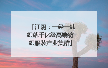 江阴：一经一纬织就千亿级高端纺织服装产业集群