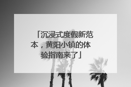 沉浸式度假新范本，黄阳小镇的体验指南来了