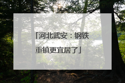 河北武安：钢铁重镇更宜居了