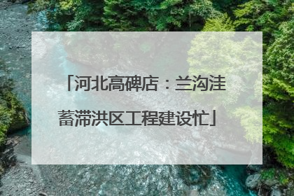 河北高碑店：兰沟洼蓄滞洪区工程建设忙