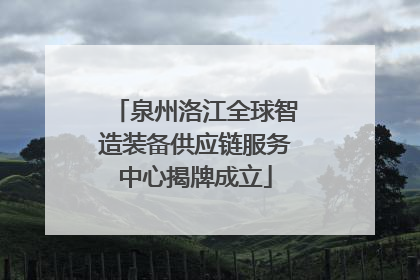 泉州洛江全球智造装备供应链服务中心揭牌成立