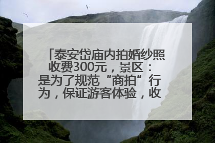 泰安岱庙内拍婚纱照收费300元，景区：是为了规范“商拍”行为，保证游客体验，收取费用全部上交国库