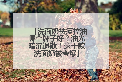 洗面奶祛痘控油哪个牌子好？油光暗沉退散！这十款洗面奶被夸爆