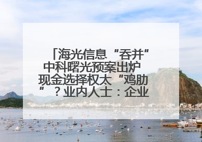 海光信息“吞并”中科曙光预案出炉 现金选择权太“鸡肋”？业内人士：企业不想大量现金流出