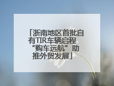 浙南地区首批自有TIR车辆启程 “购车远航”助推外贸发展