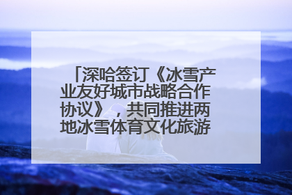 深哈签订《冰雪产业友好城市战略合作协议》，共同推进两地冰雪体育文化旅游高质量发展