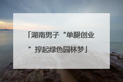 湖南男子“单腿创业”撑起绿色园林梦