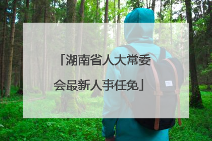 湖南省人大常委会最新人事任免