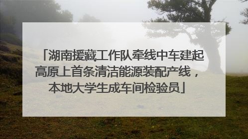 湖南援藏工作队牵线中车建起高原上首条清洁能源装配产线，本地大学生成车间检验员