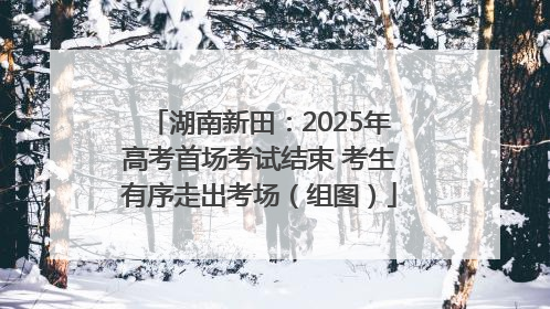 湖南新田：2025年高考首场考试结束 考生有序走出考场（组图）