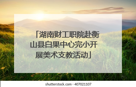 湖南财工职院赴衡山县白果中心完小开展美术支教活动