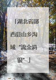 湖北省郧西县山乡沟域“流金淌银”