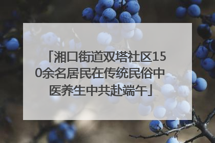 湘口街道双塔社区150余名居民在传统民俗中医养生中共赴端午