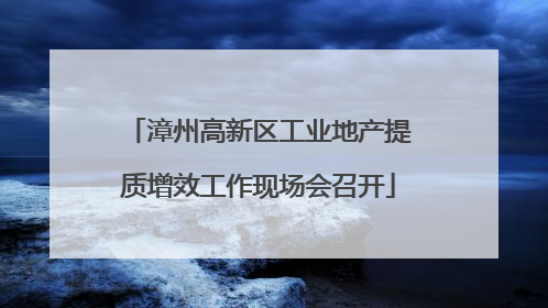 漳州高新区工业地产提质增效工作现场会召开
